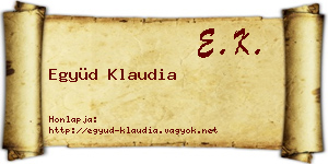 Együd Klaudia névjegykártya